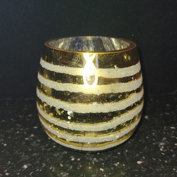 Gold Glitter Large Votive Holder - Picture 2 of 6